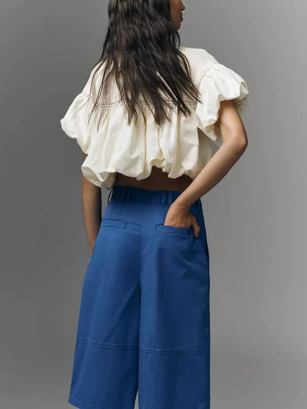NWT Anthropologie Pilcro Wide-Leg Crop Balloon Trousers - Size 29 - Picture 3 of 10